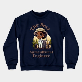 Agricultural Engineer Black Woman Crewneck Sweatshirt